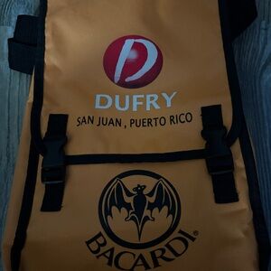 Bacardi Duty Free Alliance Orange & Black shoulder bag bottle tote carrier